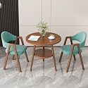 Office Reception Desk and Chair Set, Small Dining Table with Chairs, Business Coffee Leisure Table and Chair Set for Lounge, Living Room, Kitchen, Cafe, Small Spaces