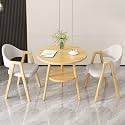 Office Reception Desk and Chair Set, Small Dining Table with Chairs, Business Coffee Leisure Table and Chair Set for Lounge, Living Room, Kitchen, Cafe, Small Spaces