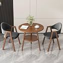 Office Reception Desk and Chair Set, Small Dining Table with Chairs, Business Coffee Leisure Table and Chair Set for Lounge, Living Room, Kitchen, Cafe, Small Spaces