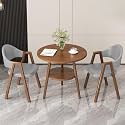 Office Reception Desk and Chair Set, Small Dining Table with Chairs, Business Coffee Leisure Table and Chair Set for Lounge, Living Room, Kitchen, Cafe, Small Spaces