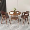 Office Reception Desk and Chair Set, Small Dining Table with Chairs, Business Coffee Leisure Table and Chair Set for Lounge, Living Room, Kitchen, Cafe, Small Spaces