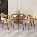 Office Reception Desk and Chair Set, Small Dining Table with Chairs, Business Coffee Leisure Table and Chair Set for Lounge, Living Room, Kitchen, Cafe, Small Spaces