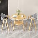 Office Reception Desk and Chair Set, Small Dining Table with Chairs, Business Coffee Leisure Table and Chair Set for Lounge, Living Room, Kitchen, Cafe, Small Spaces