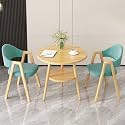 Office Reception Desk and Chair Set, Small Dining Table with Chairs, Business Coffee Leisure Table and Chair Set for Lounge, Living Room, Kitchen, Cafe, Small Spaces