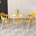 Office Reception Desk and Chair Set, Small Dining Table with Chairs, Business Coffee Leisure Table and Chair Set for Lounge, Living Room, Kitchen, Cafe, Small Spaces