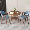 Office Reception Desk and Chair Set, Small Dining Table with Chairs, Business Coffee Leisure Table and Chair Set for Lounge, Living Room, Kitchen, Cafe, Small Spaces