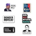 The Office Laptop Stickers | Set of 6 | Vinyl Decals | Matte Finish