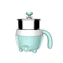 Office Worker Simple Portable Electric Steamer Steamer Pan Frying Pan Steak Thickening Electric Wok Small Infant(D)