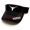 Officially Licensed Texas University Classic Edition Visor Hat Adjustable Team Logo Embroidered Solid Cap (Black)