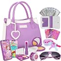 Officygnet Girls Toys for 3 4 5 6 7 8 Year Old - Pretend Princess Play Purse Toys for Little Girl, Toddler Purse with Accessories, Kids Toy Purse Birthday for Girls Ages 2-4 3-5 4-5 6-8 (Purple)