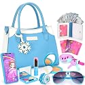 Officygnet Purse for Girls, Princess Makeup Play Girl Toys for 3 4 5 6 7 8 Years Old, Birthday Gift for Girls Age 3-5 4-6 6-8, Play Purse with Accessories, Kids Toy Purse for Little Girl