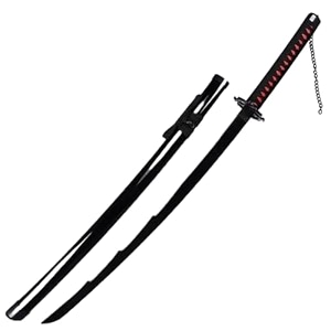 offo demon slayer zenitsu 100cm life-size wooden katana  premium anime sword for cosplay martial arts display amp training  elegant gift for fans kids teens amp collectors