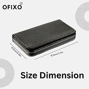ofixo premium leatherite black soft card holder rfid protector stylish executive creditdebitatmidvisiting super sleek sturdy  6 card holder 95cm x 67cm x 13cm for men39s amp women39s