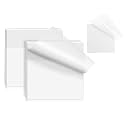 OFIXO Transparent (100 Pcs White Color 3x3 Inch) Self-Adhesive Sticky Notes, OFIXO Clear See Through Post for Planner Office School College Teacher Student Supplies