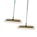 OFO 24inch Industrial Commercial Dust Mop 2 Sets // Heavy Duty Dust Mop // 63inch Length Stainless Steel Handle //Easily Clean Large Area Factory,Shopping Mall,Garage