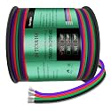 150ft RGB 4 Wire Conductor 22 Gauge Cords 4PIN 22AWG Extension Cable Tinned Copper for LED Strips