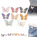 OFY ONLY FOR YOU Pearl Butterfly Waist Buckle, Detachable Butterfly Clips, Women's 6Pcs Butterfly Waist Tighteners