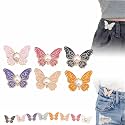OFY ONLY FOR YOU Pearl Butterfly Waist Buckle, Detachable Butterfly Clips, Women's 6Pcs Butterfly Waist Tighteners