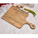 Acacia Natural Wood Chopping Board, Durable Wooden Vegetable &amp; Fruits Chopper, Knife-Friendly Cutting Boards, Cutter Pad for Kitchen (35.6 X 20.3 cm)