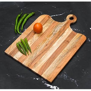 natural mixwood grande chopping board durable wooden vegetable amp fruits chopper knife-friendly cutting boards non-slip cutter pad for kitchen 46 x 30 cm
