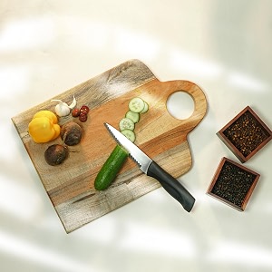natural mixwood tavola chopping board with handle durable wooden vegetable amp fruits chopper knife-friendly cutting boards non-slip cutter pad for kitchen 406 x 266 cm