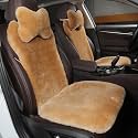 OGLAND 2 Pack Fuzzy Sheepskin Car Seat Covers for Soft Fur Wool Cushions