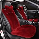 OGLAND Fuzzy Sheepskin Car Seat Cover for Soft Fur Fluffy Auto Wool Cushion