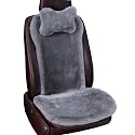 OGLAND Fuzzy Sheepskin Car Seat Cover for Soft Fur Fluffy Auto Wool Cushion