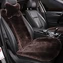 OGLAND Fuzzy Sheepskin Car Seat Cover for Soft Fur Genuine Wool Cushion