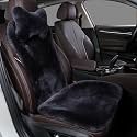 OGLAND Fuzzy Sheepskin Car Seat Cover for Soft Fur Genuine Wool Cushion