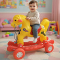 oh baby New Chetak 2-in-1 Ride-On & Rocker Horse Toy for Kids | Non-Battery Operated