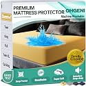 OhGeni Waterproof Mattress Protector, Queen Size Mattress Pad Fitted with Deep Pocket 6"-18", Breathable Soft, Washable DirtProof Mattress Cover, Yellow, More Than 99 pcs fibers, Daybed Cover