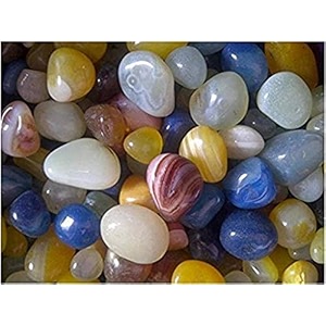 ohhsome 1kg mixed multi colour pebblesstones for hydroponicshome gardenindoor plants