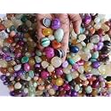 OhhSome 1Kg Mixed Onyx Oynx Pebbles Super Polished Small Shiny Smooth Stones Marble for Home Fish Tanks Garden Aquarium &amp; Décor [1Kg]