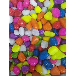 ohhsome 1kg multi color crystal round shaded marbles aquarium pebbles for vase fillers glass gems stone table scatter landscaping aquarium fish tank party decoration crystal rocks