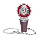Ohio State Bottle Stopper, red | Bottle Topper for Wine, Liquor | Expertly Crafted Pewter Reusable Wine Cork with Gift Box