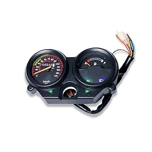 ohito motorcycle speedometer tachometer liquaid crystal instrument gauge odometer with fuelmeter indicator compatible with splendor old black