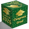 OHOME 2026 Graduation Decorations - Green Gold Graduation Card Box for Graduation Decorations Class of 2026 2027 - Graduation Party Decorations Decor Supplies Favors,Graduation Centerpieces 2026