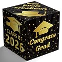 OHOME Graduation Decorations 2026 2027- Black Gold Graduation Card Box for Graduation Decorations Class of 2026 - Graduation Party Decorations Decor Supplies Favors,Graduation Centerpieces 2026