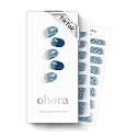 ohora Semi Cured Gel Nail Strips (N Waterbomb) - Salon-Quality, Works with Any Lamps, Long Lasting, Easy to Apply &amp; Remove - Includes 2 Prep Pads, Nail File &amp; Wooden Stick