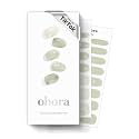 ohora Semi Cured Gel Nail Strips (N Green Tea) - Works with Any Lamps, Salon-Quality, Long Lasting, Easy to Apply &amp; Remove - Includes 2 Prep Pads, Nail File &amp; Wooden Stick