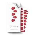 ohora Semi Cured Gel Nail Strips (N Tint Brick) - Red, Tint, Works with Any UV/LED Lamps, Salon-Quality, Long Lasting, Easy to Apply &amp; Remove - Includes 2 Prep Pads, Nail File &amp; Wooden Stick