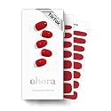 ohora Semi Cured Gel Nail Strips | Red, Solid | N Addict