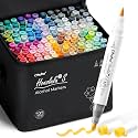 Ohuhu Alcohol Markers 120 Colors Brushamp Soft