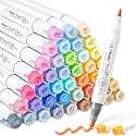 Ohuhu Alcohol Markers 48 Mid-tone Colors Brushamp