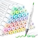 Ohuhu Alcohol Markers 48 Pastel Colors Brush