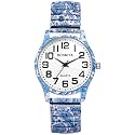 OIDEA Women Large Face Stretch Band Quartz Watch
