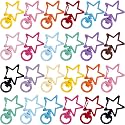 OIIKI 24PCS Star Swivel Clasps, Star Keychain Clips for Crafts, Colorful