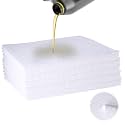 Oil Absorbent Pads - High Absorbency Microfiber Polypropylene Absorbing Pads, Oil Spill Mat for Oil-Based &amp; Water-Based Fluids, Gray, 13" x 10" (50 White, 13'' x 10'')