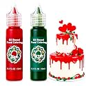 Oil Based Food Coloring for Chocolate - 2 Vibrant Valentine‘s Day Food Colors (Red, Green - 12ml (0.4floz) Bottles - Edible Dye for Baking, Cookies, Frosting & Cake Decorating - Non-GMO,Vegan